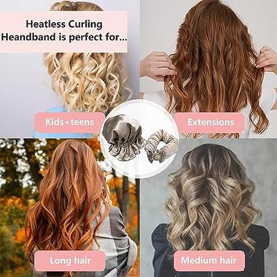 Amazon.com : Heatless Curling Rod Headband, Overnight Hair Curlers,No Heat  Curl with Hair Clips, Heatless Curls to Sleep in Silk Ribbon Hair Rollers  for Long Hair Styling Tools (Sky Blue) : Beauty