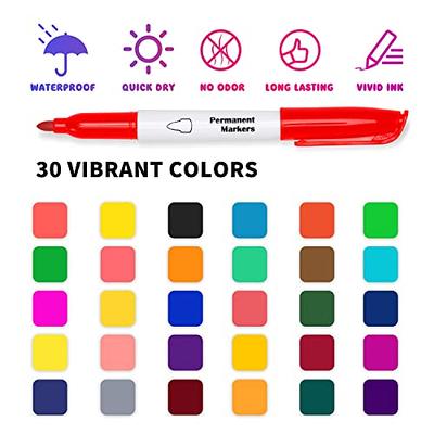 Hethrone Permanent Markers for Adult Coloring, 72 Assorted Colors