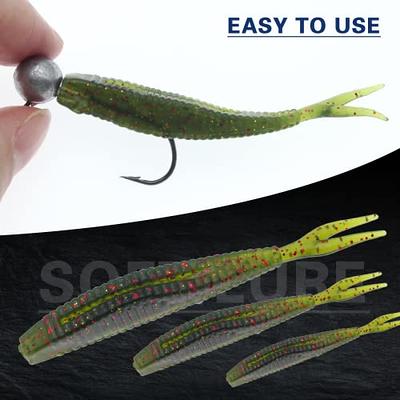 OCEAN CAT 10 Packs Green Feather Fish Skin 6 Hooks Fishing Rigs with String  Hooks Glow Fishing Beads High Carbon Hooks for Freshwater Saltwater
