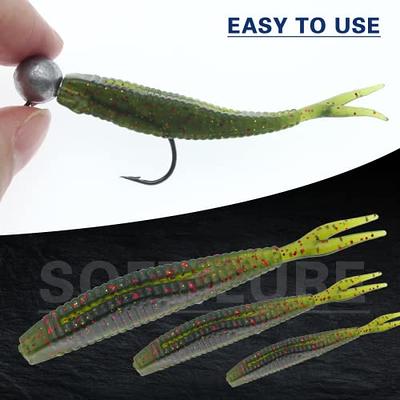 Zsrivk Fishing Lure Kit Fork Tail Soft Plastic Fishing Swimbaits