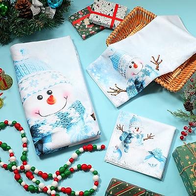 Christmas Holiday Winter Towels Set of 3 Snowman Tree 1 Bath 1 Hand 1 Wash  Cloth