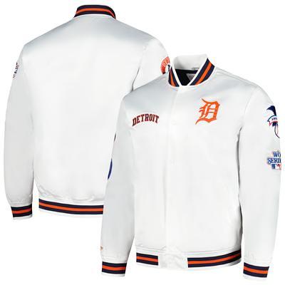 Men's Mitchell & Ness Navy/Red Atlanta Braves Big & Tall Coaches Satin  Full-Snap Jacket