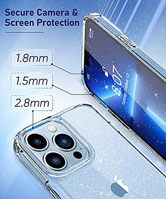 Cutebe [3 in 1 Crystal Phone Case for iPhone 13(2021)/iPhone 14(2022) 6.1,  Cute Protective Cover with 9H Temper Glass Screen Protector + HD Temper