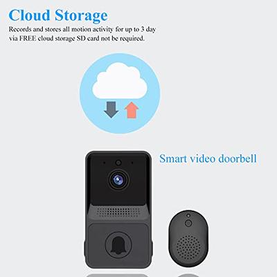 Video Doorbell Camera HD WiFi Doorbell Wireless Operated Motion Detector  Audio & Speaker Night Vision for iOS&Android