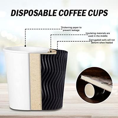 Lamosi 60 Pack 12 oz Disposable Coffee Cups with Lids, Paper