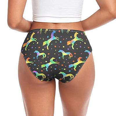 JHKKU Galaxy Unicorn Underwear for Women's Viscose Panties Soft Breathable  Hipster Bikini Briefs XL - Yahoo Shopping