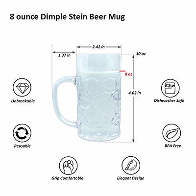 ZZYFGH Mini Beer Mugs, 1 Oz Clear Plastic Shot Glasses Beer Mug with  Handles.