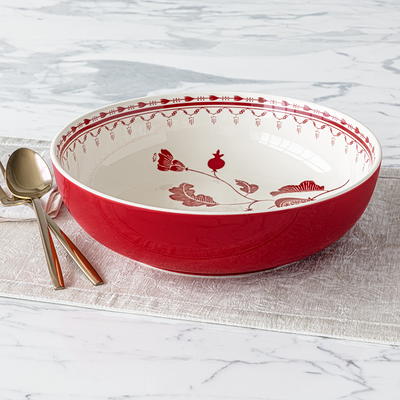 Sofia Home Red Stoneware Serve Bowl - Yahoo Shopping