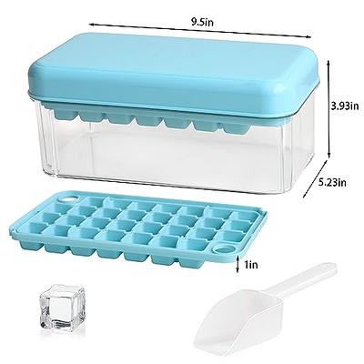 1set Round Ice Cube Trays With Lid & Bin, BPA Free Easy Release Ice Cube  Tray With Container