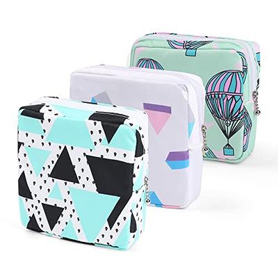  4Pcs Sanitary Napkin Storage Bag, Small Menstrual Period Bag  Period Pouch Waterproof ,Tampon Organizer Pouch Tampon Pad Holder for  Purse, Pad Bag Feminine Care First Period for Teen Girls School 