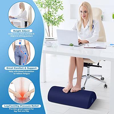  CloudBliss Foot Rest for Under Desk at Work,Office Desk  Accessories with Memory Foam and Washable Removable Cover, Foot Stool for  Office, Car, Home to Foot Support and Relax Ankles, Black 