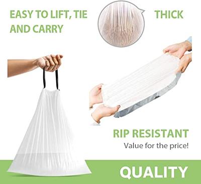 2 Gallon 80 Counts Strong Trash Bags Garbage Bags by Teivio, Bathroom Trash  Can Bin Liners, Small Plastic Bags for home office kitchen, Clear