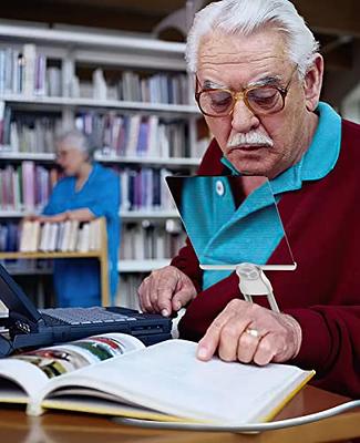 Hands-Free Lighted Reading Magnifier, Dicfeos Extra Large Neck