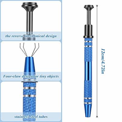 Piercing Ball Grabber Tool Pick Up Tool with 4 Prongs Holder Diamond Claw  Tweezers for Small