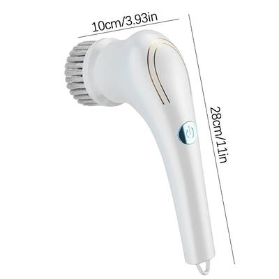 Handheld Cleaning Brush with 5 Replaceable Heads for Bathroom