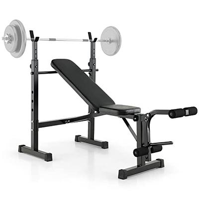 Olympic Weight Bench Barbell Rack Set