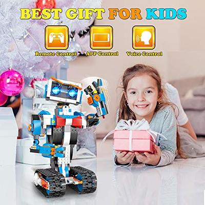 STEM Projects for Kids Ages 8-12 - Robot Building Toys for Boys Girls,  Remote & APP Control Robot Toys Engineering Learning Educational Coding DIY  Building Block Robotics Kit Rechargeable Robot Toy 