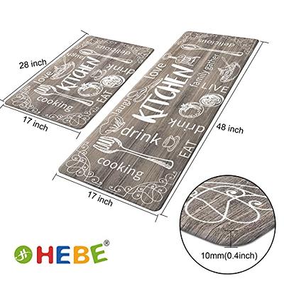 HEBE Anti Fatigue Kitchen Rug Sets 2 Piece Non Slip Kitchen Mats for Floor Cushioned  Kitchen Rugs and Mats Waterproof Comfort Standing Mat Runner for Kitchen,Home  Office,Sink,Laundry - Yahoo Shopping