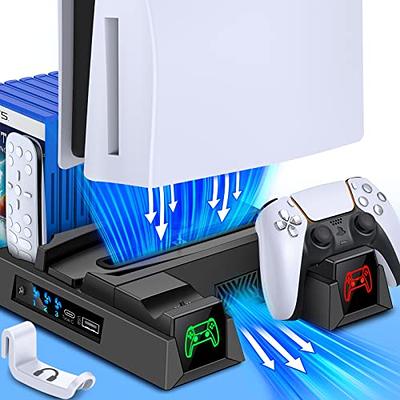  KUNSLUCK Charging Station for PS VR2 & PS5 with 2 Cooling Fan,  3-in-1 Stand for PS5 and PS VR2 Controllers Charging, PS5 Console Cooling  Station, Organization PS VR2 Accessories & PS5