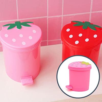 1pc Portable Mini Creative Pink Car Trash Can