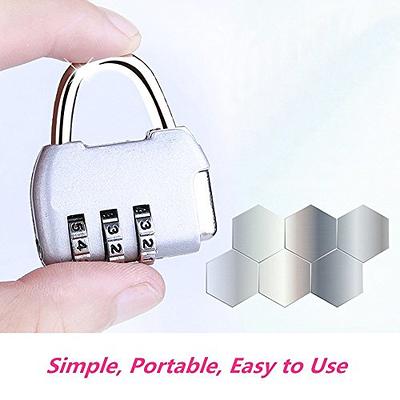 6Pcs Small Locks with Keys, Multicolor Luggage Locks ABS Plastic