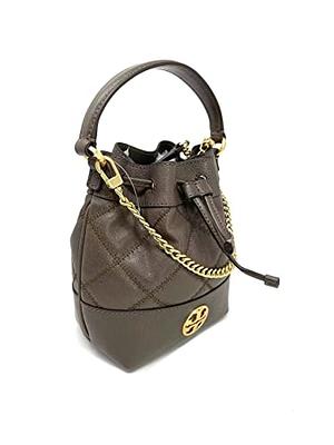 Tory Burch T Monogram Perforated Leather Mini Bucket Bag In Ivory