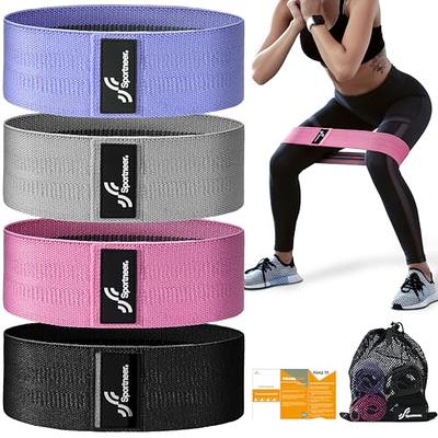 Sportneer 4 Levels Booty Bands Set Fabric Resistance Bands for