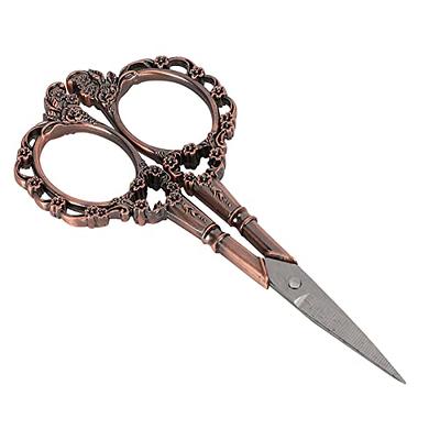  Sewing Scissors Small Scissors Stainless Steel Antique Metal  Scissors Cross Stitch Dresser Scissors For Sewing(Rose gold) : Arts, Crafts  & Sewing