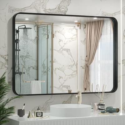 Irregular Wall Mirror Decor Metal Framed Vanity Mirror - Horizontal