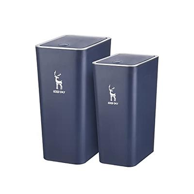 JOYBOS Garbage Can with Lid for Bathroom, Small Trash Can with Press Type  Cover, Slim Narrow 14L Waste Bin, Suit for Bedroom, Laundry, Office