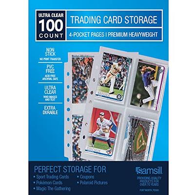 100 Pockets Trading Card Sleeves Binder, Baseball Card Binder