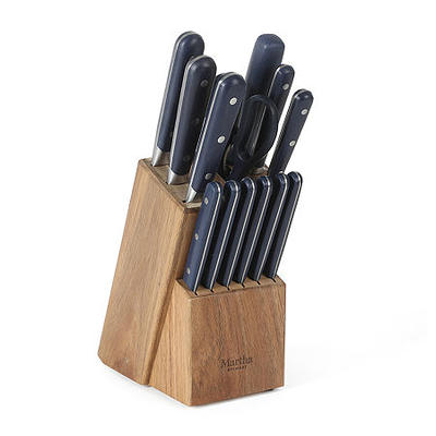 Martha Stewart Triple Rivet 14-pc. Knife Block Set, One Size, Blue - Yahoo  Shopping