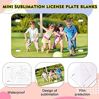 6x310 Pack Sublimation License Plate Blanks, White Mini Heat