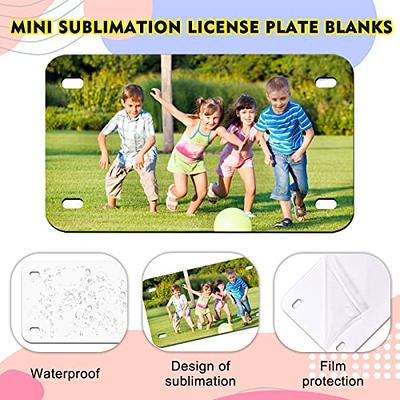 10 Pack Sublimation License Plate Blanks 6x12 x 0.65mm,Metal Aluminum Automotive Front License Plate Tag