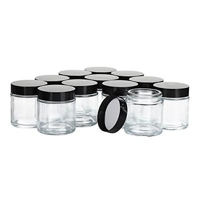 Hoa Kinh 4Ounce Glass Jars with Lids, 12 Pack Mini Round Set Glass