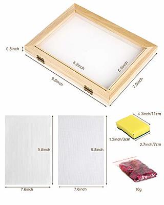 Caydo Paper Making Kit, Include A5 Size 7.5 x 9.8 Inch Wooden Paper Making  Mould Frame Paper Making Screen, Nature Dried Flowers and Sponge for DIY  Paper Craft - Yahoo Shopping