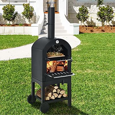 UDPATIO Outdoor Pizza Oveb Hearth Wood-fired Outdoor Pizza Oven in