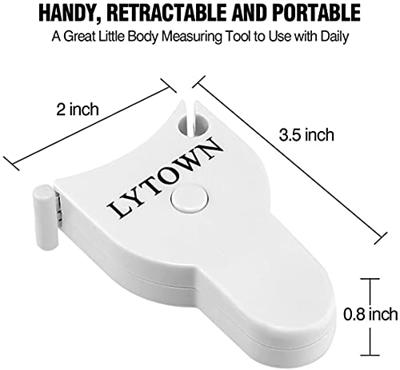 LYTOWN 2pcs Tape Measure Body Measuring Tape 60inch (150cm) Retractable Measuring Tape for Body Measurement & Weight Loss Accurate Body Tape Measu