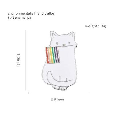 Frog Cat with the LGBT Pride Flag Enamel Pin Rainbow Brooch Jewelry Lapel  Pins Accessories Backpack