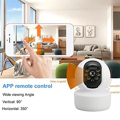 NETVUE Indoor Camera, 1080P FHD 2.4GHz WiFi Pet Camera, Home Camera for  Pet/Baby, Dog Camera 2-Way Audio, Indoor Security Camera Night Vision, AI  Human Detection, White, Pack of 2 