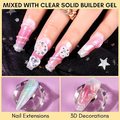 0.5g/Box Aurora Iridescent Nail Powder Glitter Rub on Pearl Mirror