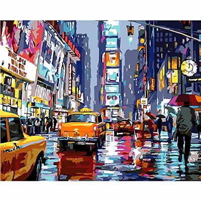 QUITEDEW Paint by Numbers for Adults Beginner,Times Square ,Landscape  Street Scenery,Manhattan City Night View 16 x 20 Inch - Yahoo Shopping