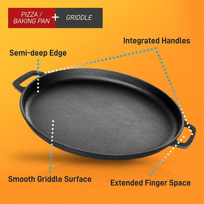 Nutrichef Heavy Duty Non Stick Pre Seasoned Cast Iron Skillet