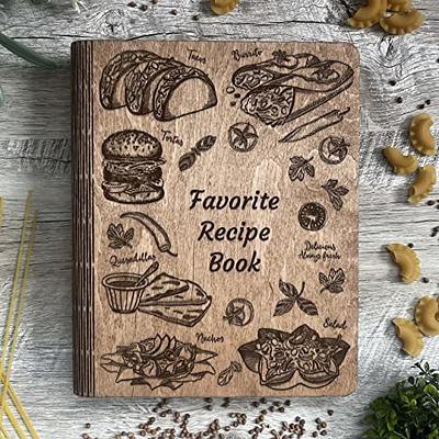 PERSONALIZED WOODEN RECIPE BOOK