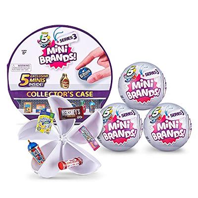 Game Party Zuru 5 Surprise Mini Brands Series 4 Mystery Case Bundle - Surprise Mini Food Toys Mystery Set with Collector Case, Temporary Tattoos