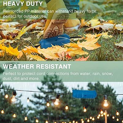 Waterproof Electrical Box, Diivoo Outdoor Extension Cord Covers Waterproof,  Large Size 6 Cable Seal Entry, IP54 Protect Power Strip, Timer Outlet Plug,  Holiday Light Decoration, Green 