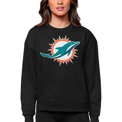 Women's Antigua White Miami Dolphins Victory Logo Pullover