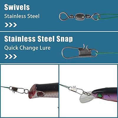 Fishing Leaders Saltwater,60pcs Stainless Steel Wire Leaders with