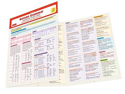 Korean Grammar Language Study Card: Essential Grammar Points for