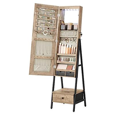 Shop Songmics Jewellery Cabinet with Wheels and LED Lighting